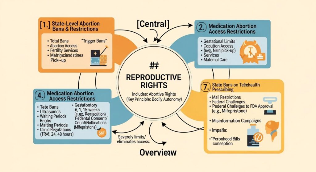 current legal challenges reproductive rights — featured illustration