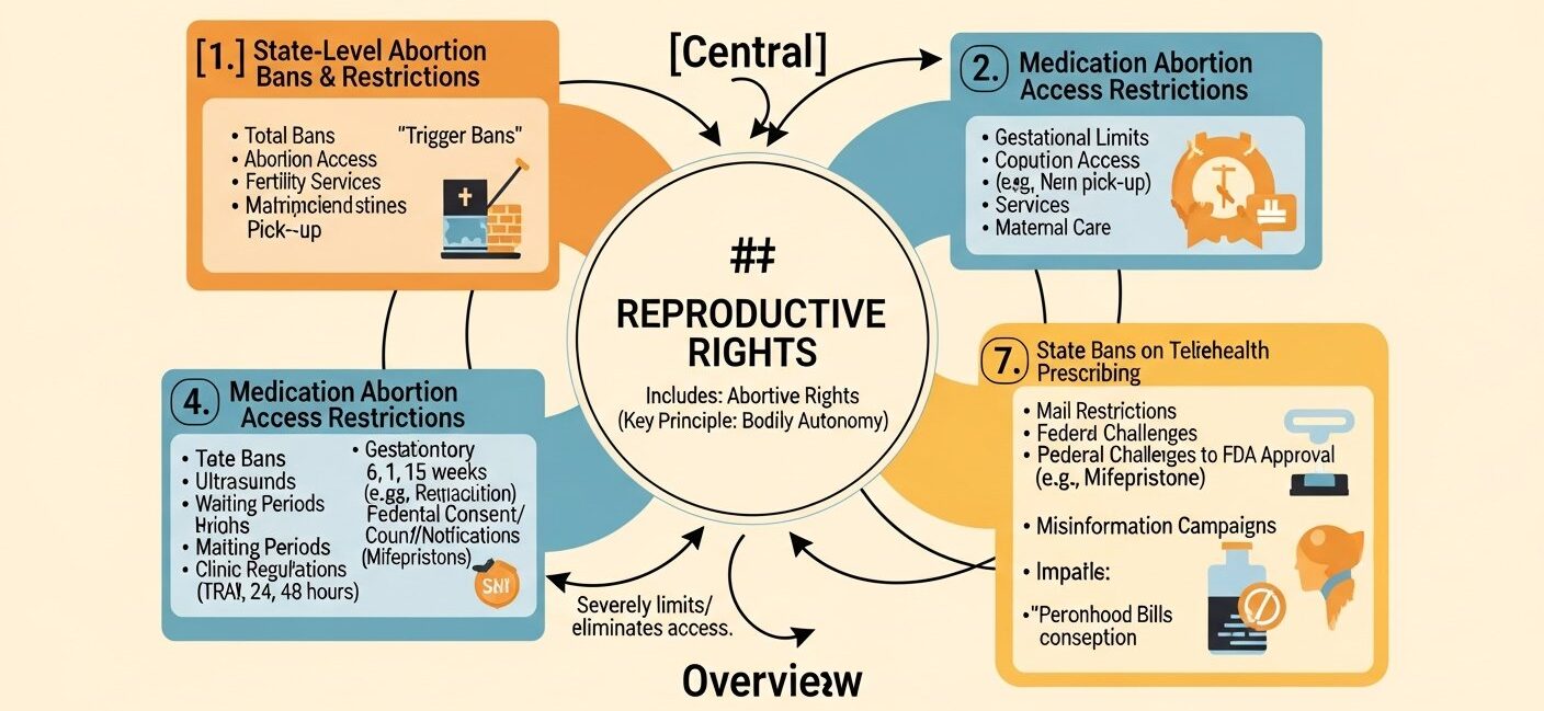 current legal challenges reproductive rights — featured illustration