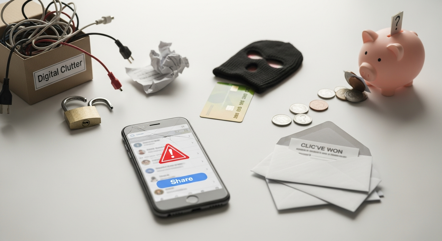 Internet safety rules what not to do online illustration