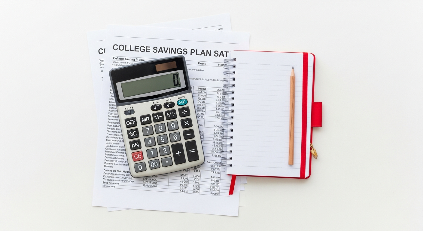 Parents and child looking at a laptop, planning for future education expenses